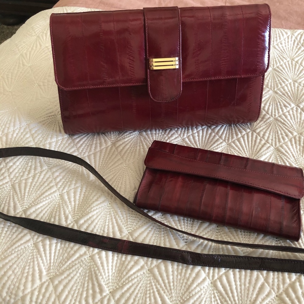 1970’s Eel Skin bag and wallet